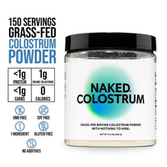 Grass-Fed Colostrum Powder | Naked Colostrum - 150 Servings
