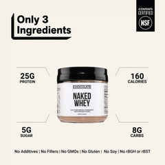 Chocolate Whey Protein Powder 1lb | Naked Chocolate Whey - 1LB