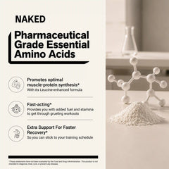 Strawberry Lemonade Essential Amino Acids Supplement | Naked EAAs - 26 Servings