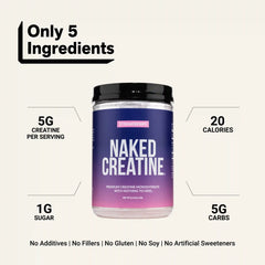 Strawberry Creatine Monohydrate Powder | Naked Creatine - 1.1LB