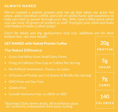 Vanilla Latte Protein Iced Coffee | Naked Protein Coffee - 17 Servings