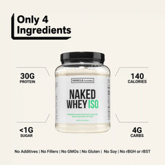 Vanilla Grass-Fed Whey Isolate Protein Powder | Naked Whey Isolate - 2LB