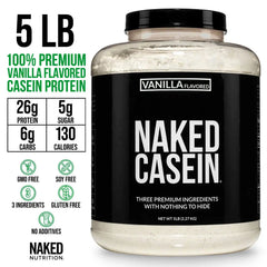 Vanilla Casein Protein Powder | Naked Vanilla Casein - 5LB