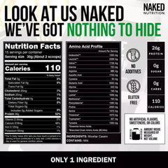 Micellar Casein Protein Powder | Naked Casein - 1lb