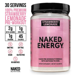 Strawberry Lemonade Pre Workout Supplement | Naked Energy - 30 Servings