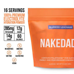 Electrolytes Powder Packets - Blueberry Lemonade | Nakedade