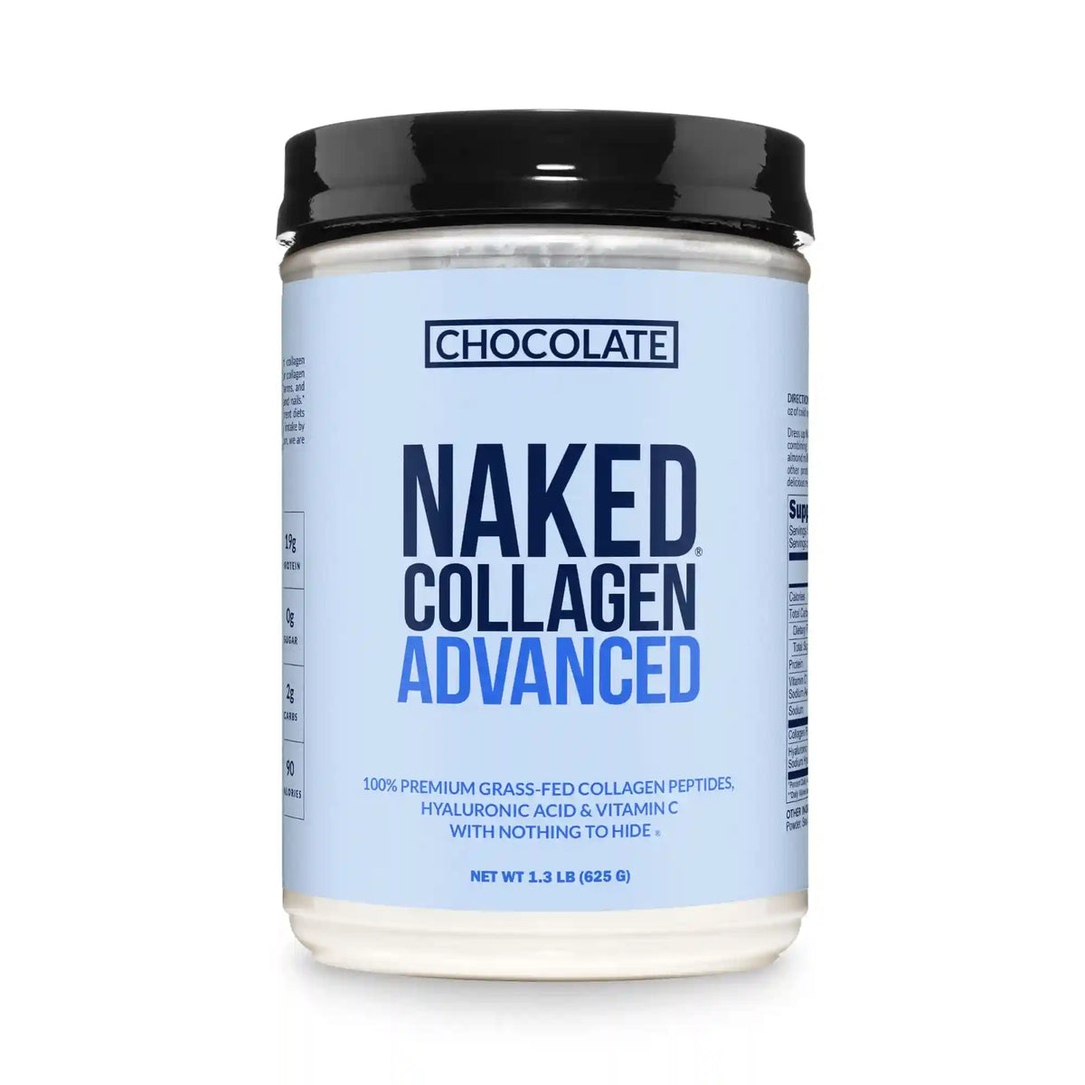 Chocolate Collagen Peptides with Hyaluronic Acid | Naked Collagen Advanced - 1.3 LB