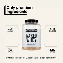 Chocolate Peanut Butter Whey Protein Powder | Naked Whey - 5LB