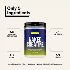 Lemon Lime Creatine Monohydrate Powder | Naked Creatine - 2.2LB