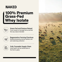 Chocolate Grass-Fed Whey Isolate Protein Powder | Naked Whey Isolate - 2LB