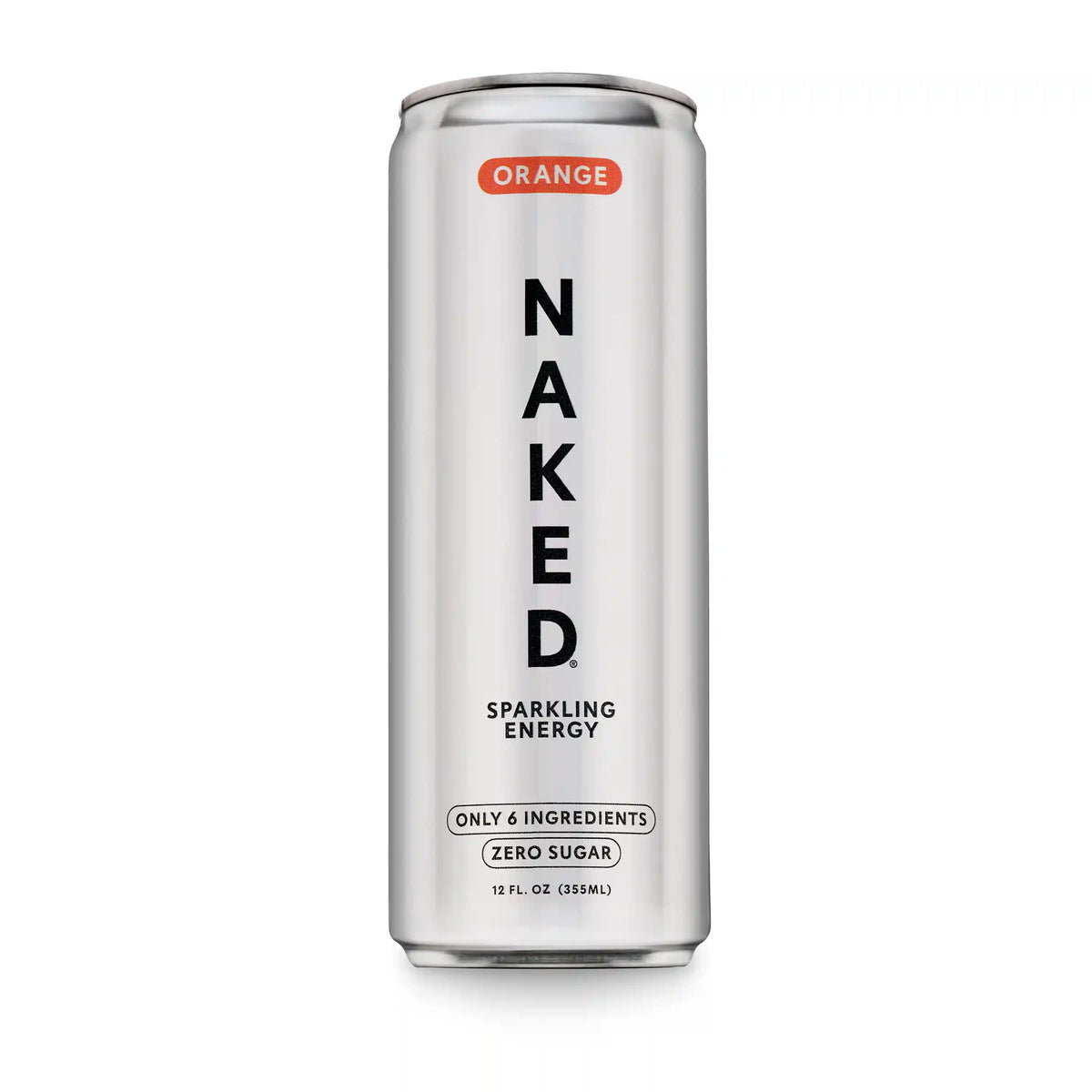 Orange Naked Sparkling Energy | Clean Energy Drink - 12 Cans
