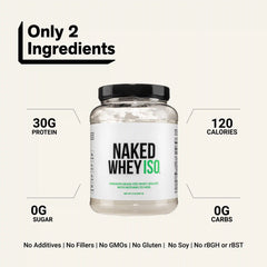 Grass Fed Whey Isolate Protein Powder | Naked Whey Isolate - 2LB